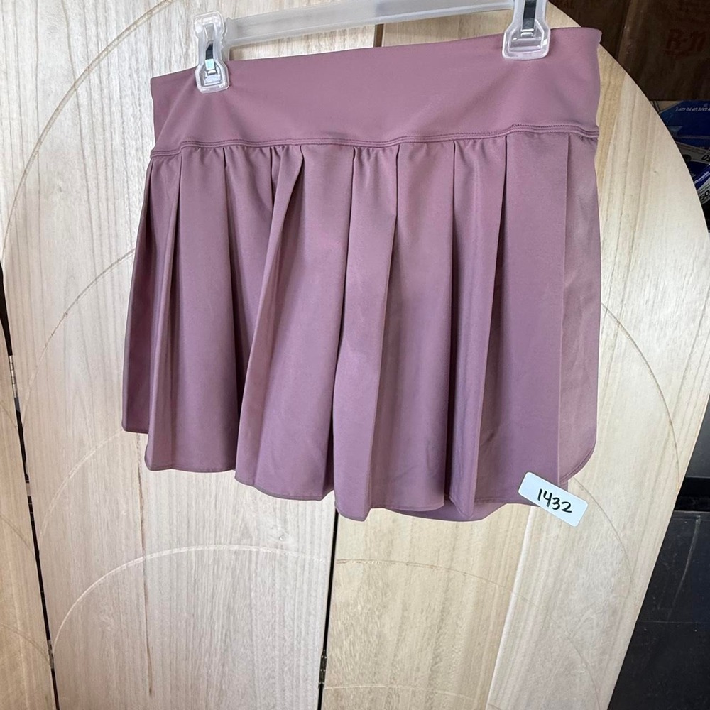 Old Navy Womens High Waisted StretchTech Pleated Tennis Skort Mauve Pink L